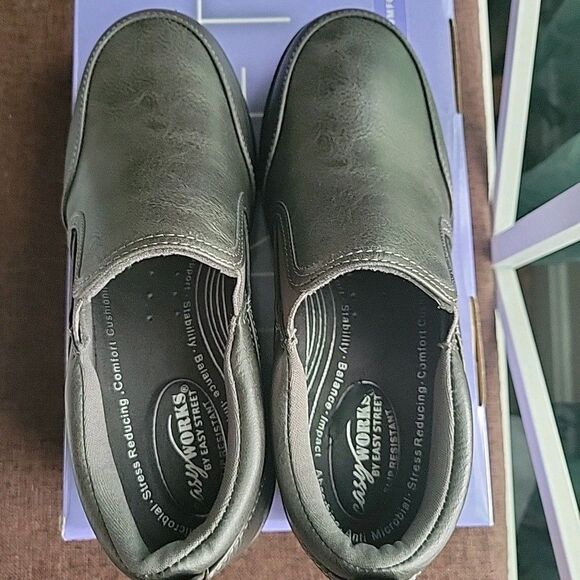 Easy Works / Easy Street Women's Slip Resistant Shoes Gray Garland 7W NEW IN BOX - Picture 4 of 7